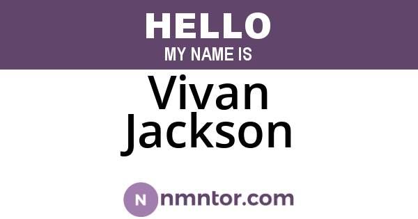 Vivan Jackson