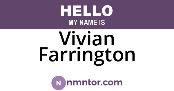 Vivian Farrington