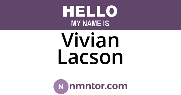 Vivian Lacson