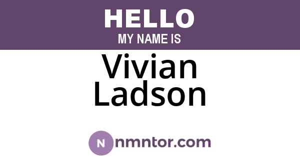 Vivian Ladson