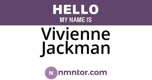 Vivienne Jackman