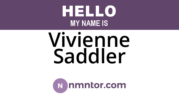 Vivienne Saddler