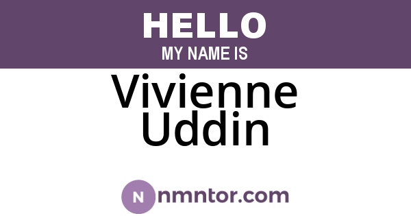 Vivienne Uddin