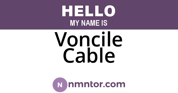 Voncile Cable