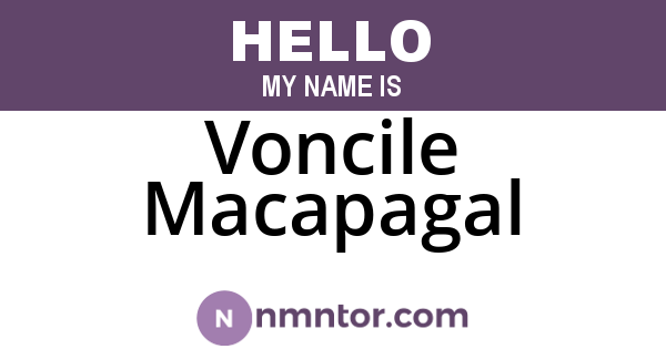 Voncile Macapagal
