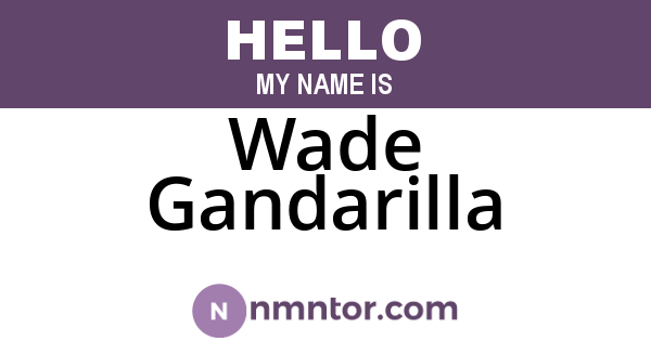 Wade Gandarilla
