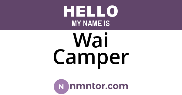 Wai Camper