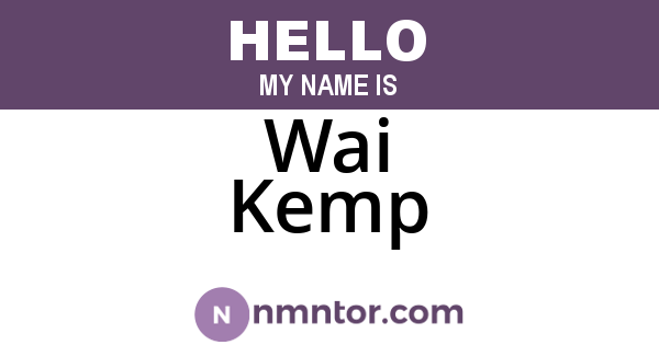 Wai Kemp