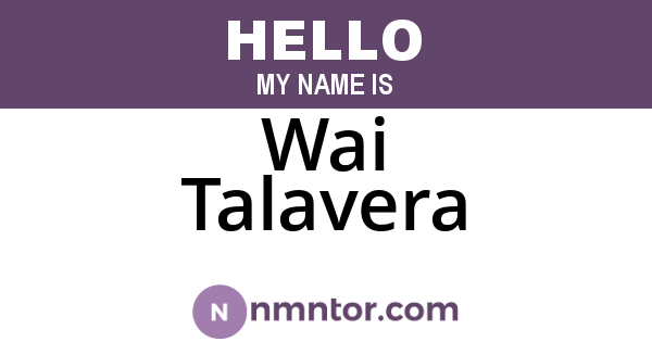 Wai Talavera