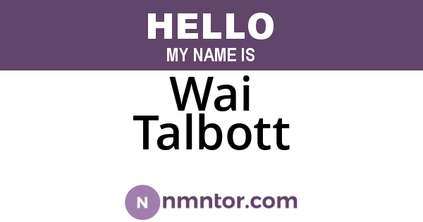Wai Talbott