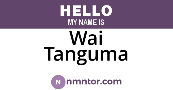 Wai Tanguma