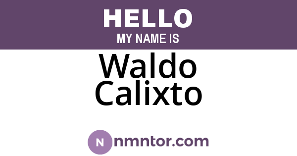 Waldo Calixto
