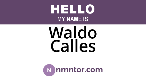 Waldo Calles