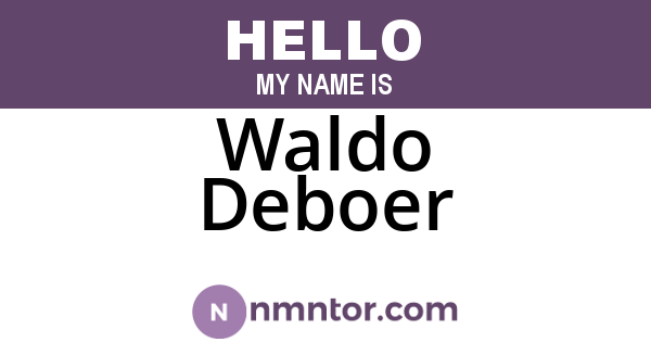 Waldo Deboer