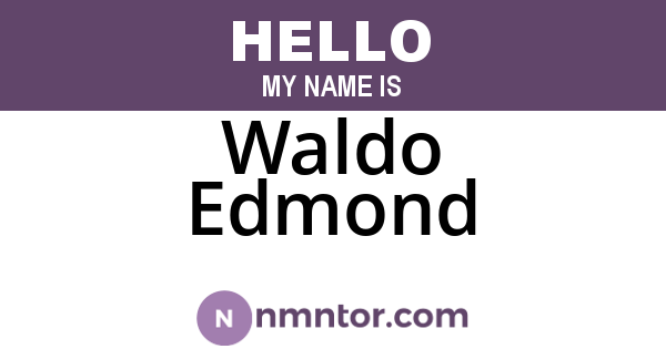 Waldo Edmond
