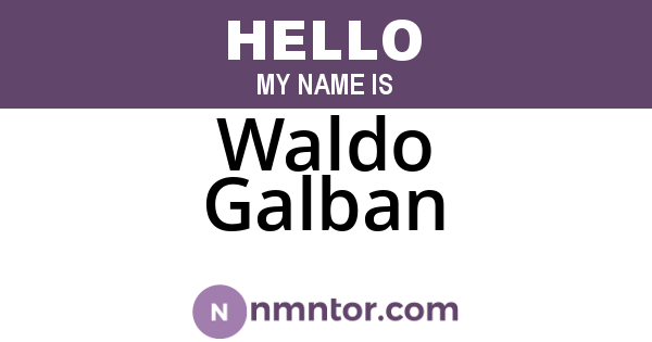 Waldo Galban