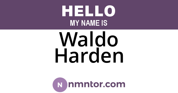 Waldo Harden
