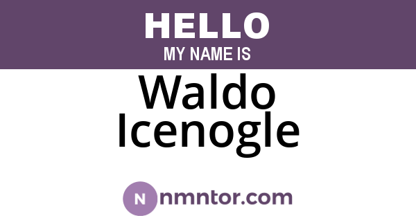 Waldo Icenogle