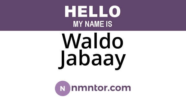 Waldo Jabaay