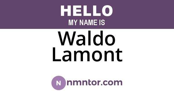 Waldo Lamont