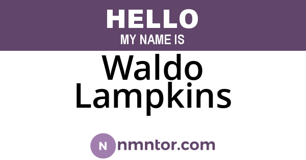Waldo Lampkins