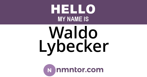 Waldo Lybecker