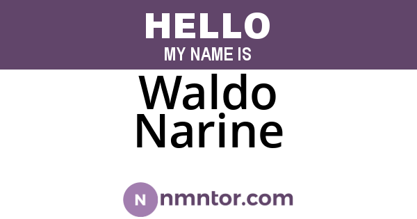 Waldo Narine
