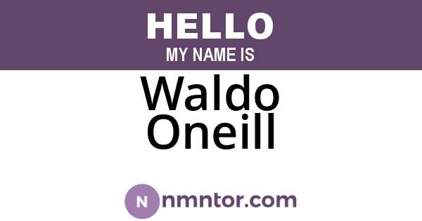 Waldo Oneill