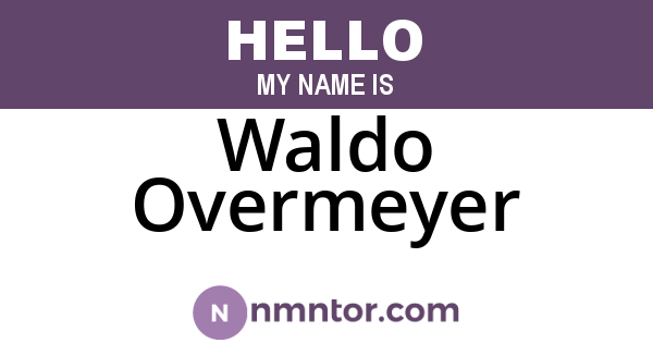 Waldo Overmeyer