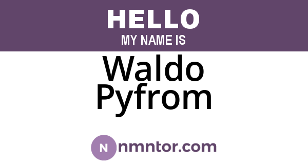 Waldo Pyfrom