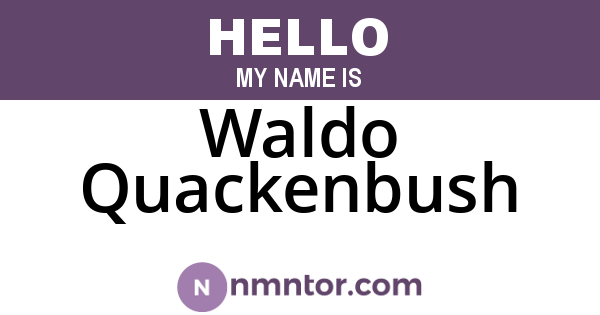 Waldo Quackenbush