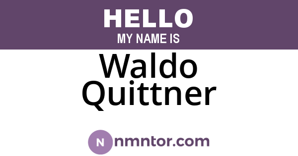 Waldo Quittner