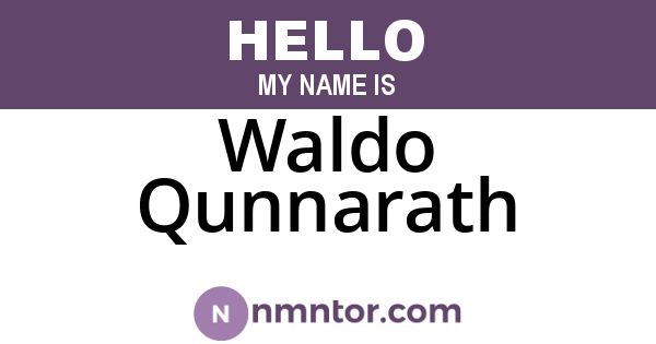 Waldo Qunnarath