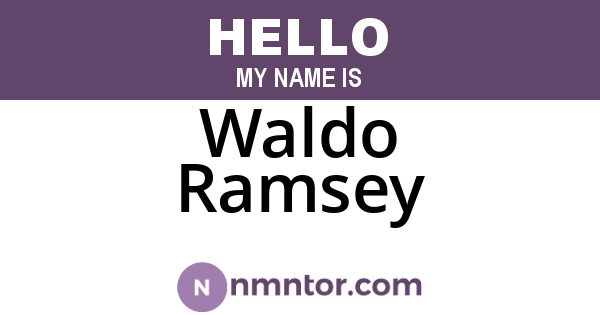 Waldo Ramsey