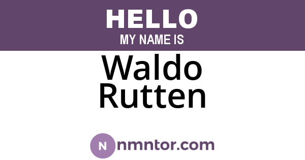 Waldo Rutten
