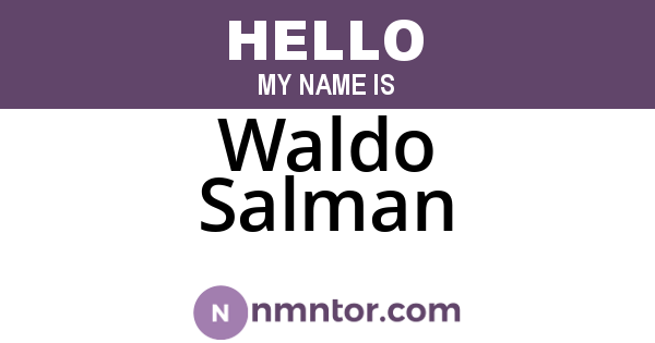 Waldo Salman