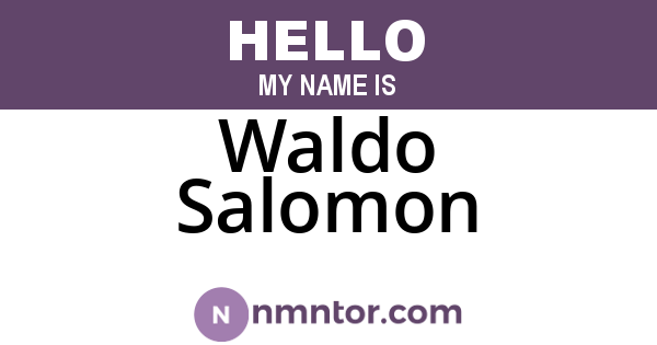 Waldo Salomon
