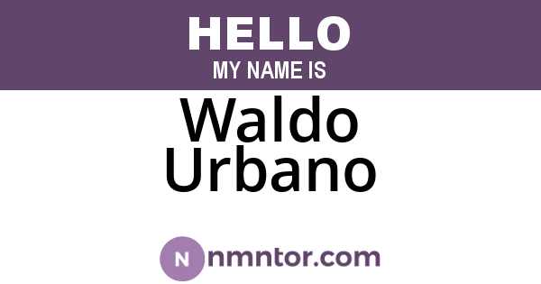 Waldo Urbano