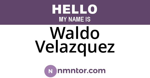Waldo Velazquez
