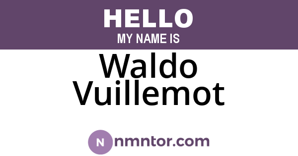 Waldo Vuillemot