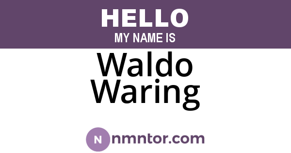 Waldo Waring