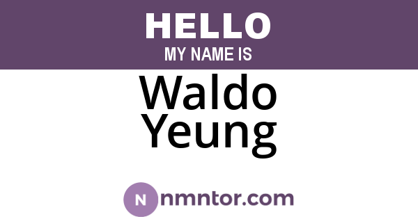 Waldo Yeung