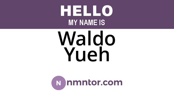 Waldo Yueh