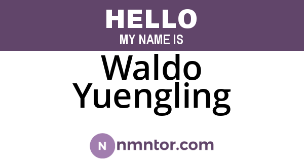 Waldo Yuengling