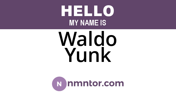 Waldo Yunk