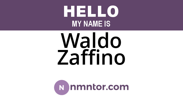 Waldo Zaffino
