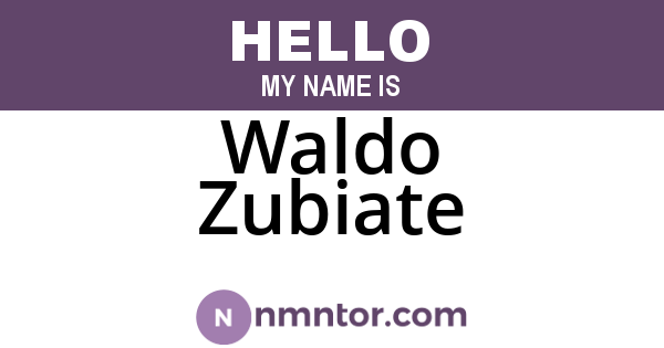 Waldo Zubiate