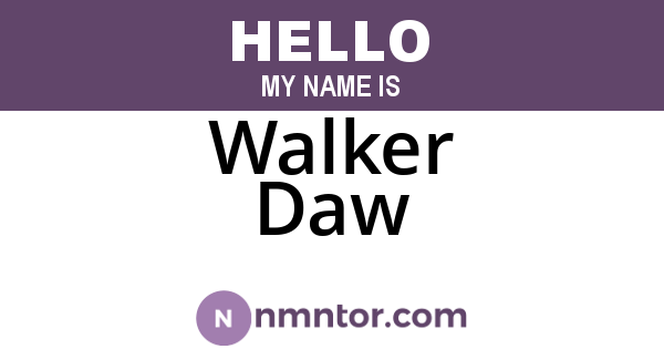 Walker Daw