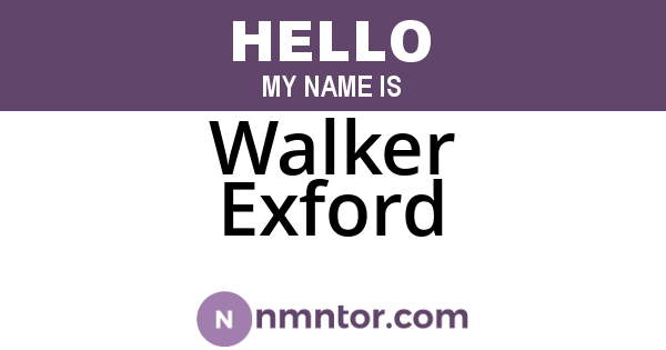 Walker Exford