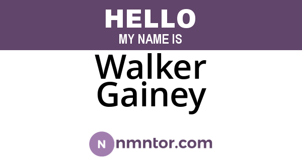 Walker Gainey